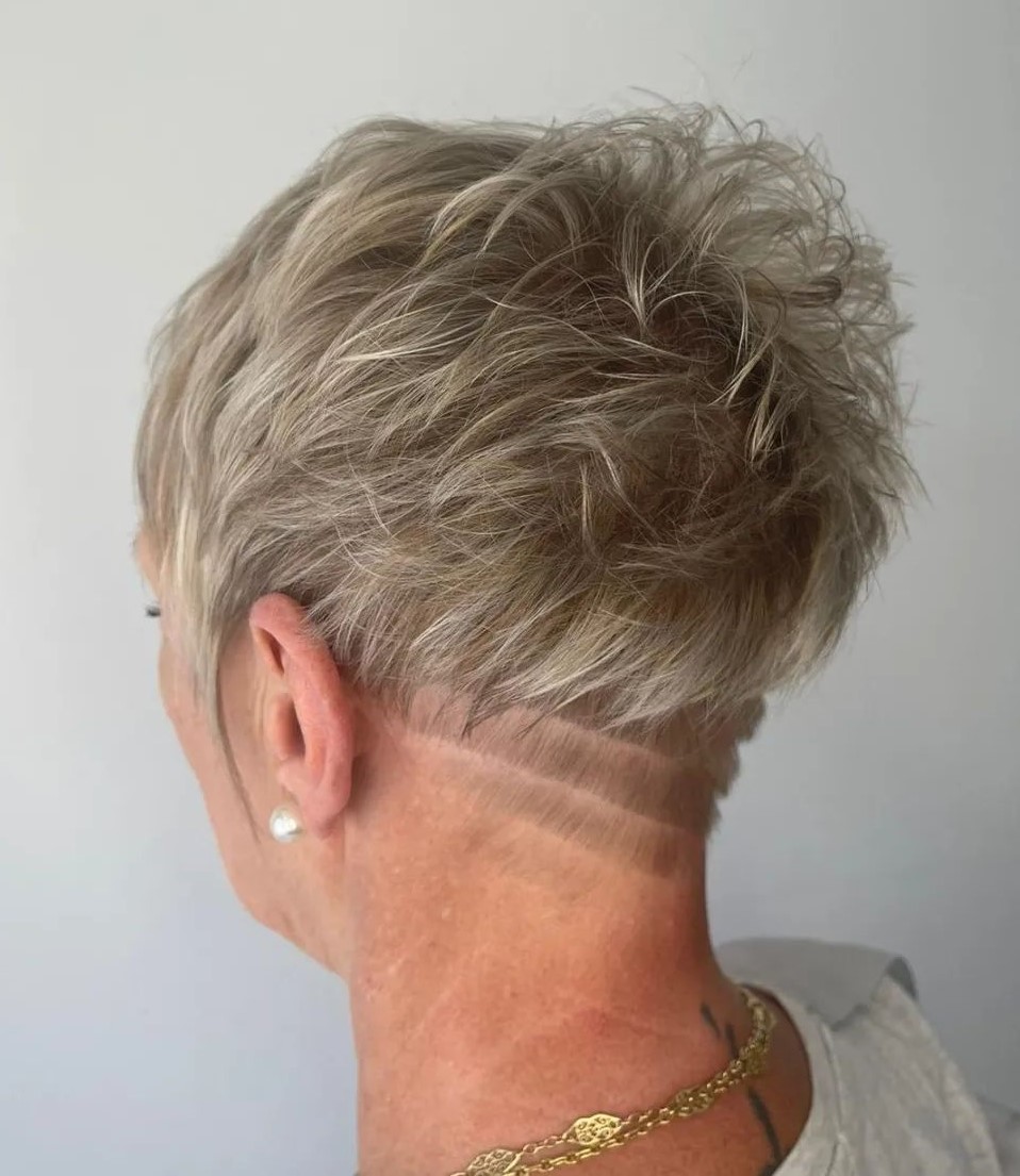 Short Undercut Feathered Hairstyle