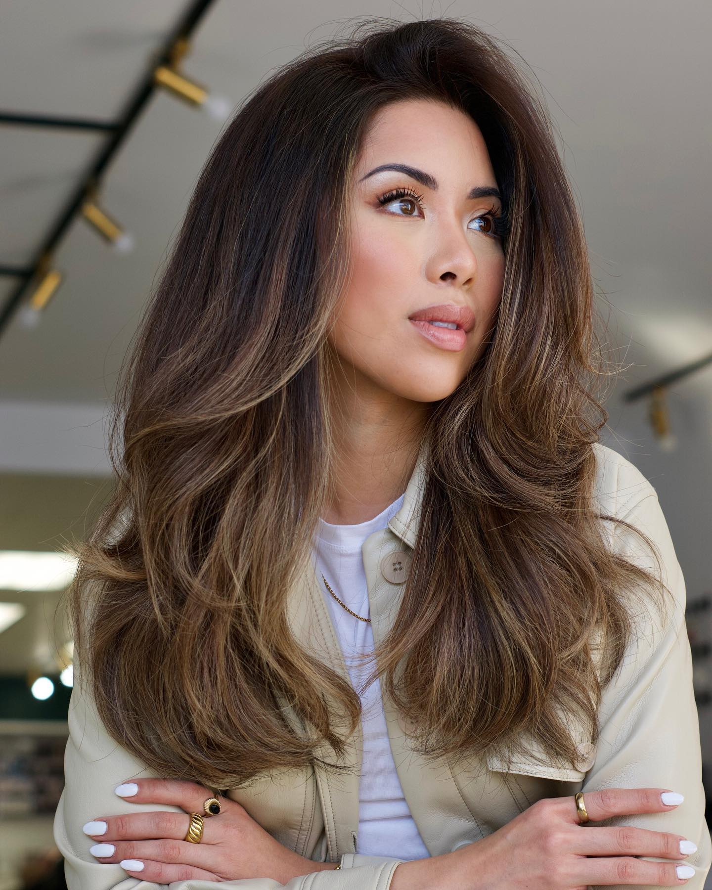 Voluminous Long Comb-Over Style